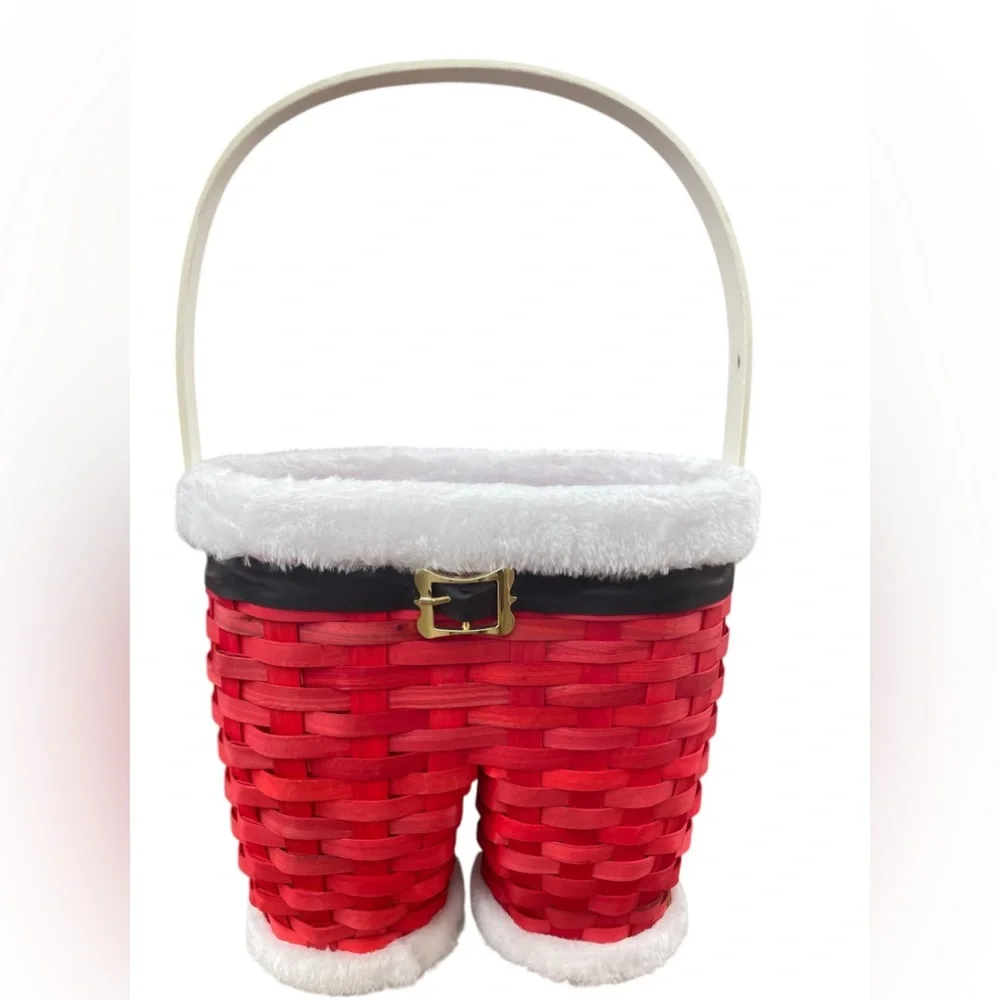 Santa Basket Christmas Decor Great Centerpiece read details